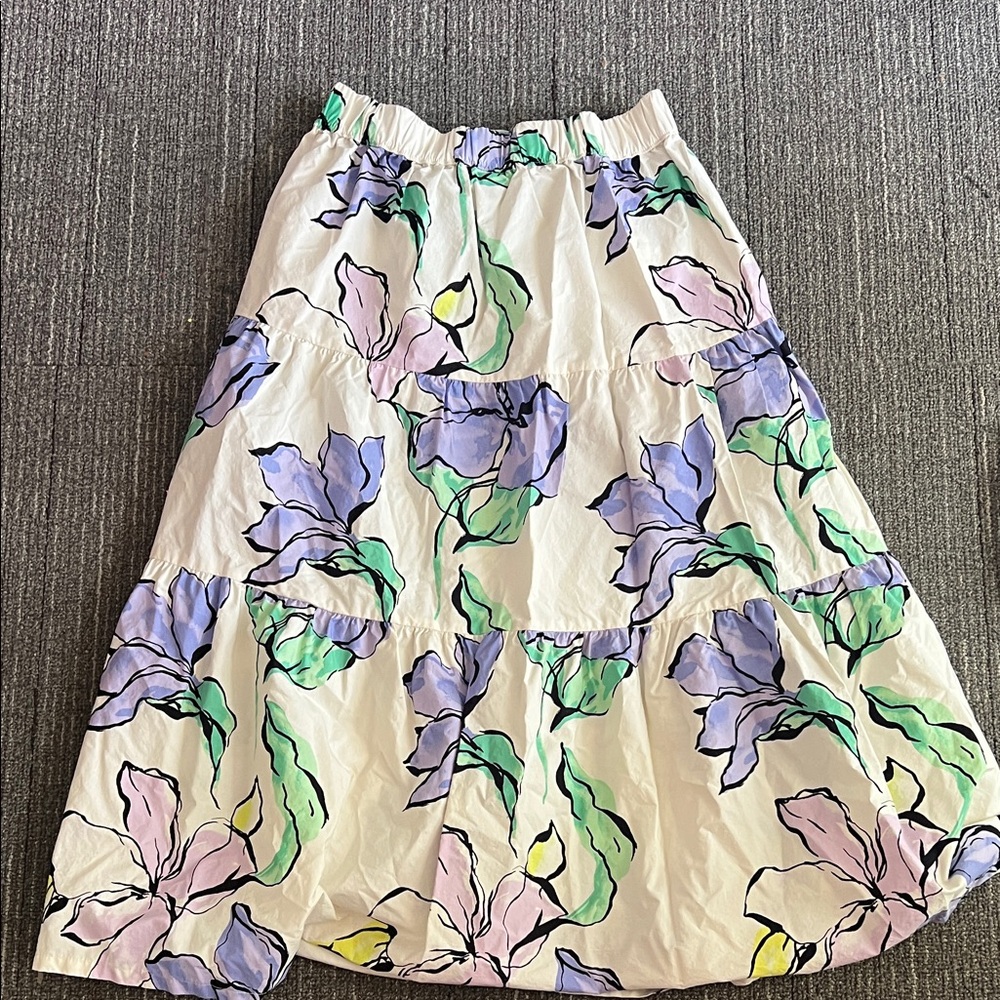 🌸 A New Day Floral One-Shoulder Crop Top & Tiered Skirt Set w/ Pockets | Size M - Picture 12 of 13